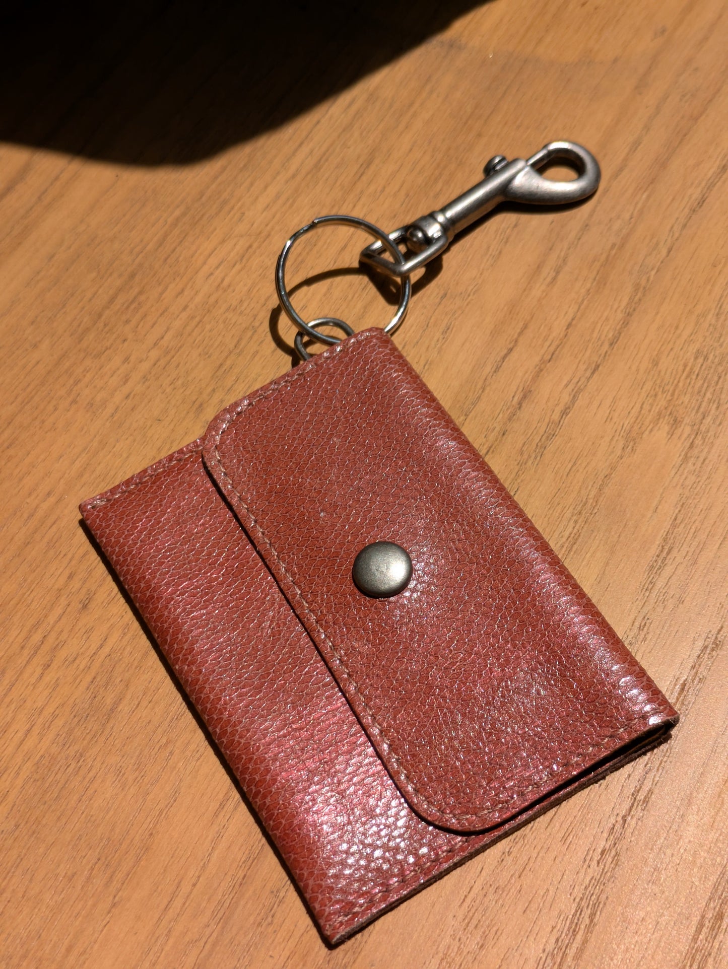 Kim White Keychain Wallet - Neutrals