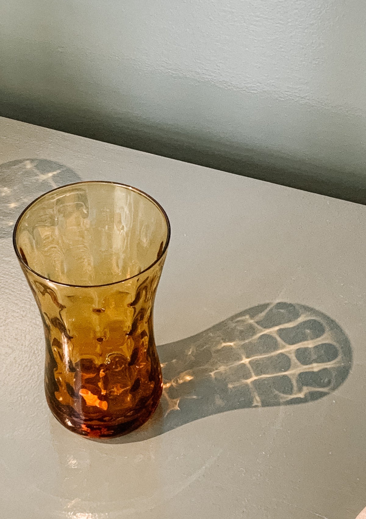 Amber Glass Cups ( Set of 6)
