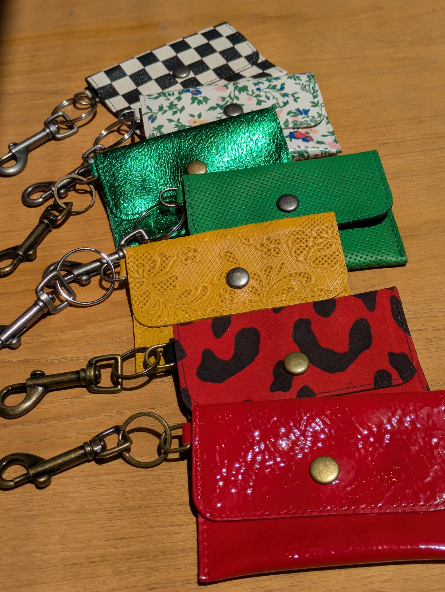 Kim White Keychain Wallet - Colors & Patterns