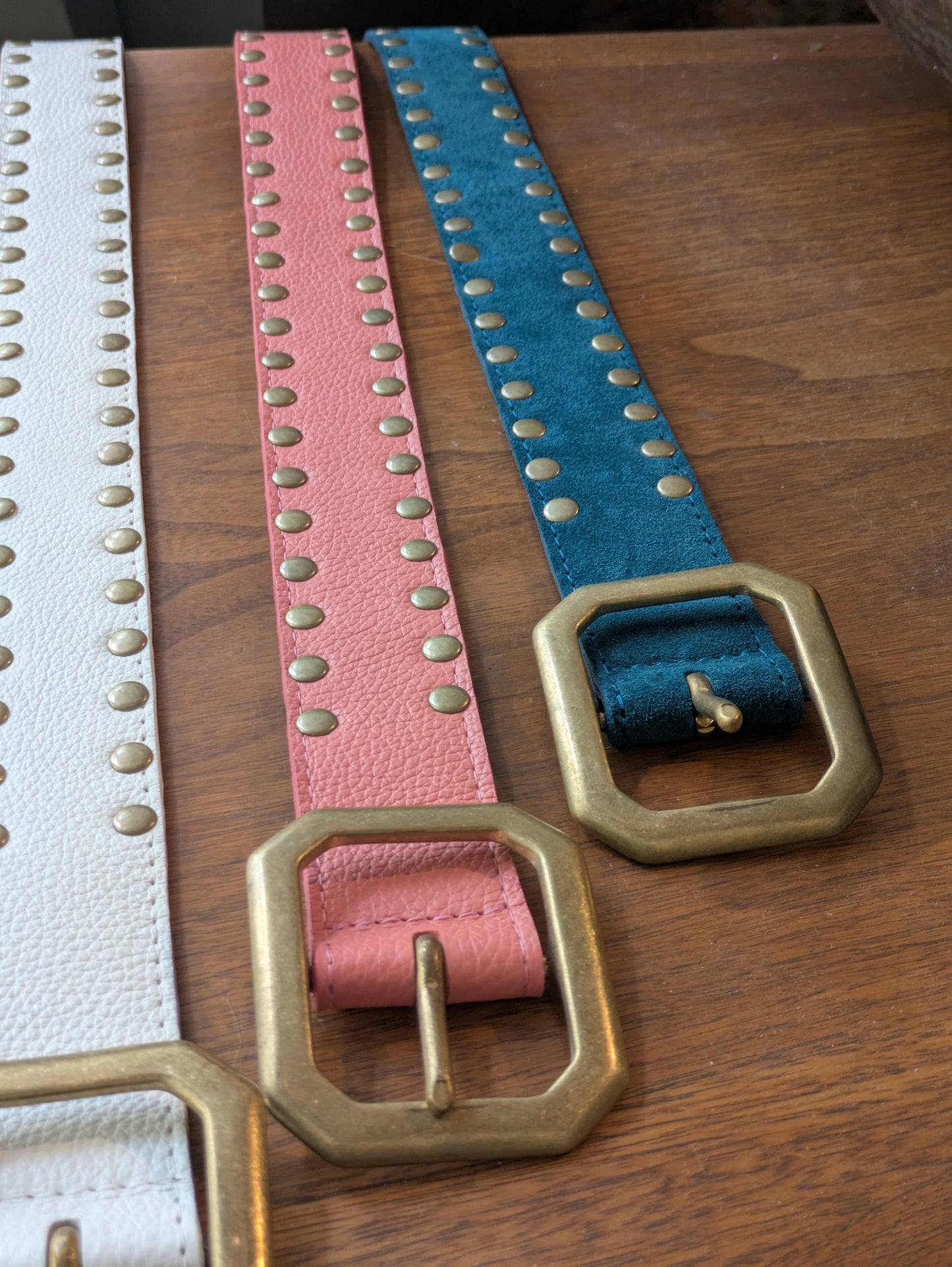 Kim White - Squared Off Studded Belt