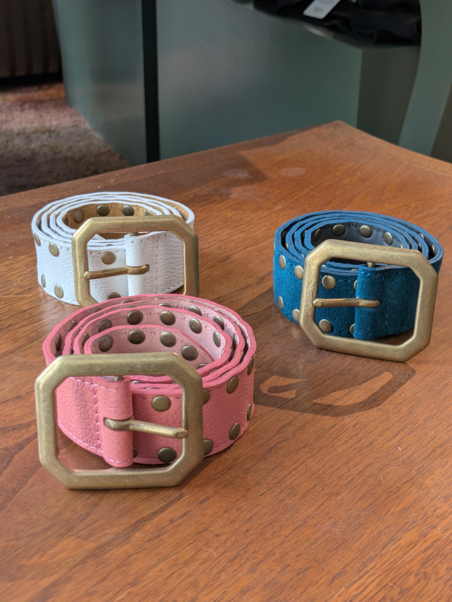 Kim White - Squared Off Studded Belt