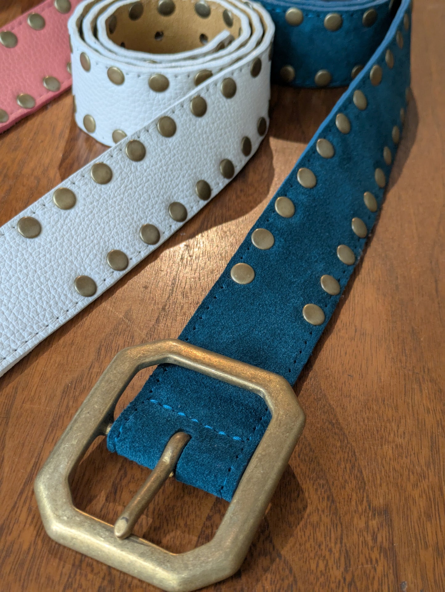 Kim White - Squared Off Studded Belt