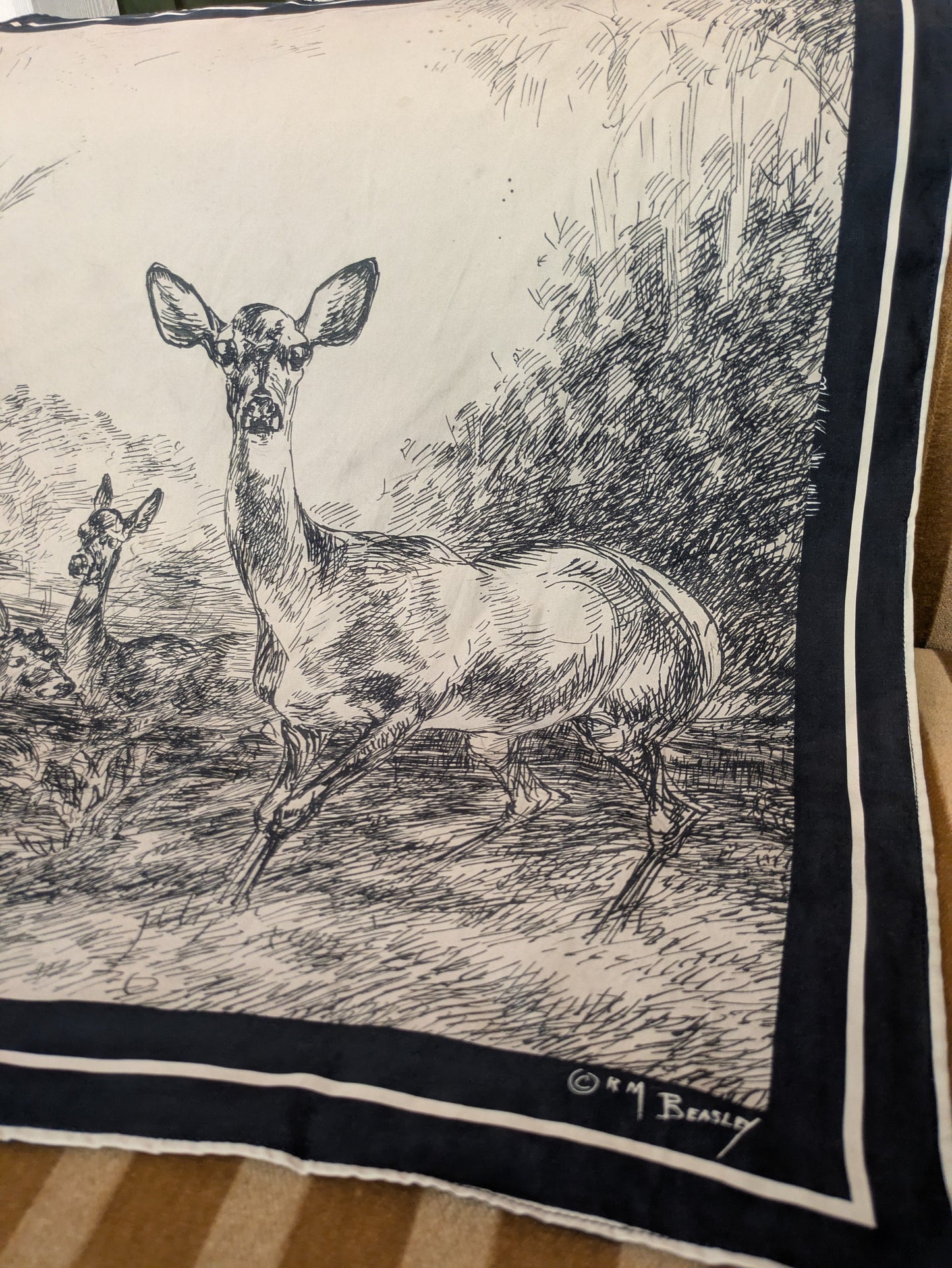 RM Beasley Cupro Scarves - Deer