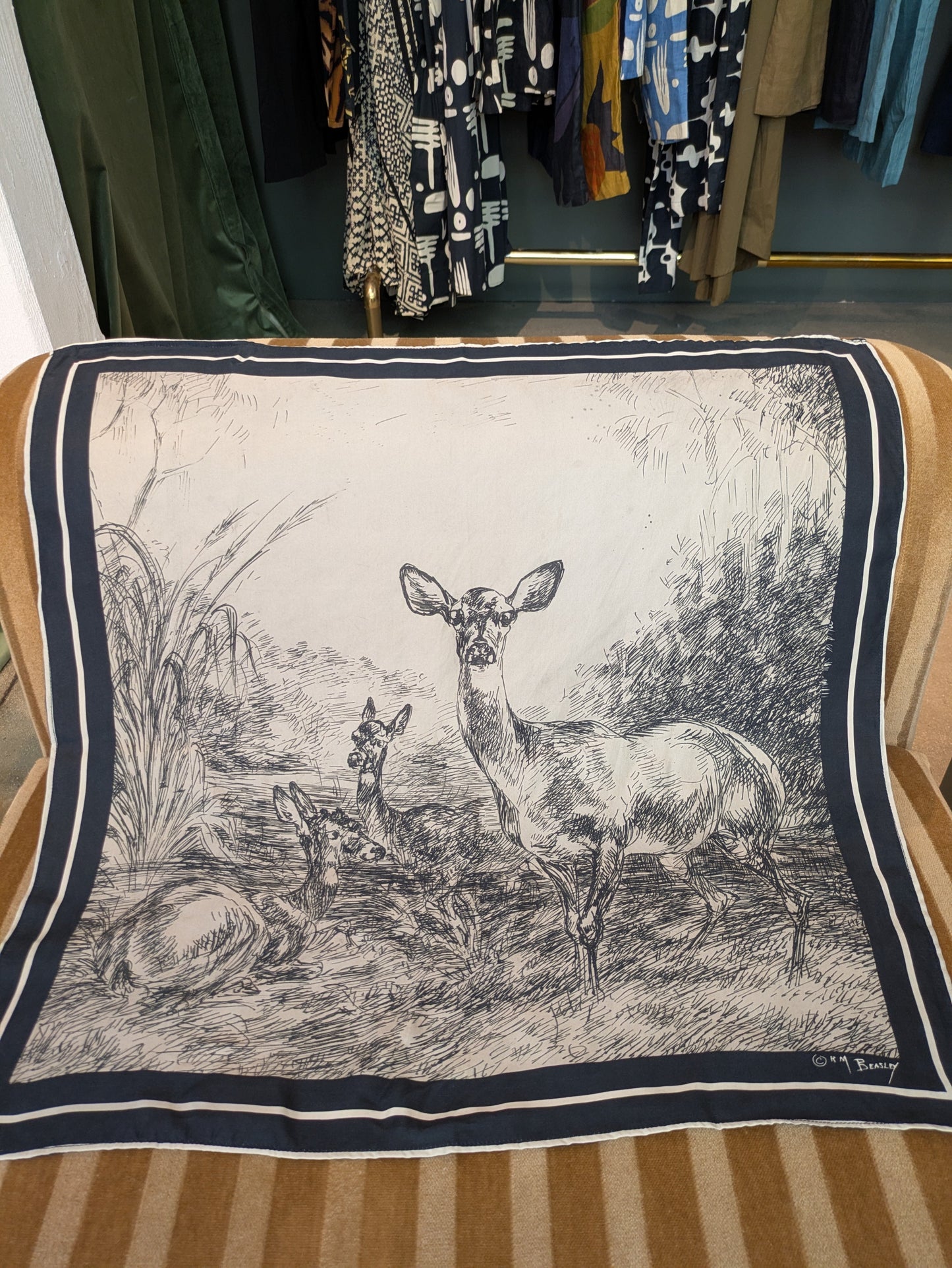 RM Beasley Cupro Scarves - Deer