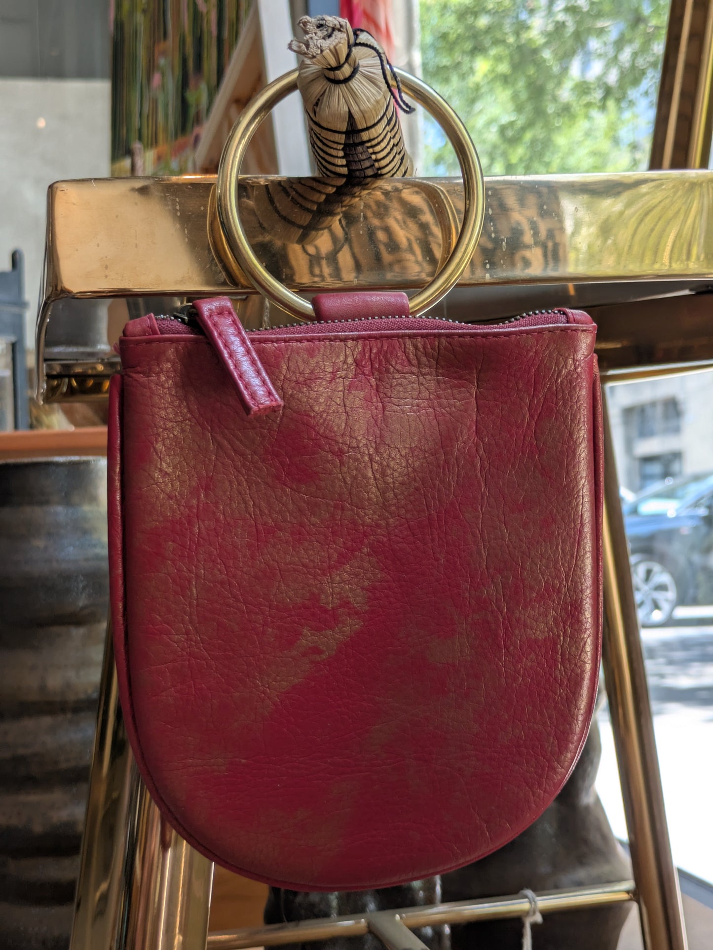 Kim White - Metallic Mini Ring Wristlet - Gold Smoke