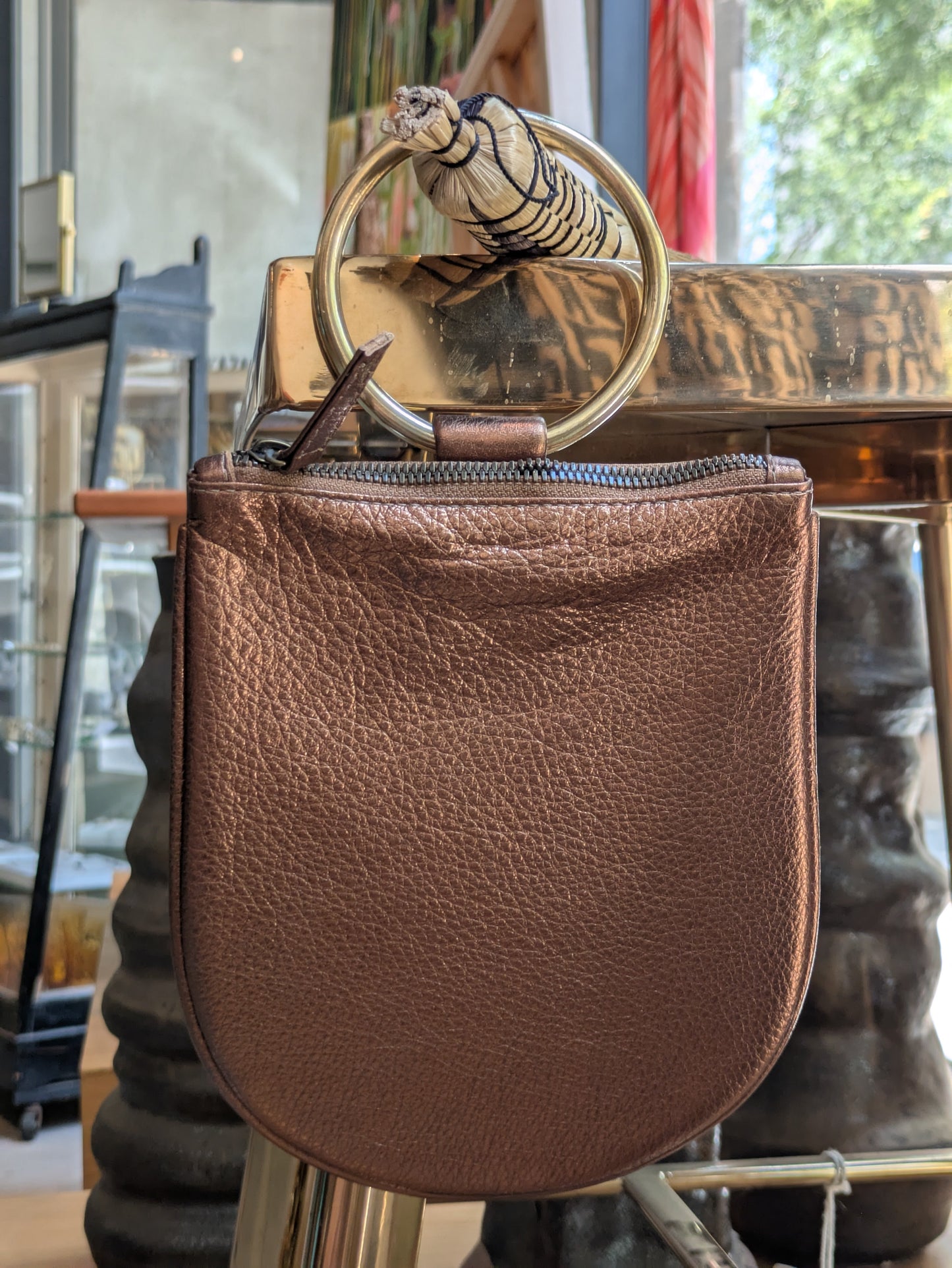 Kim White - Metallic Mini Ring Wristlet - Metal Tones